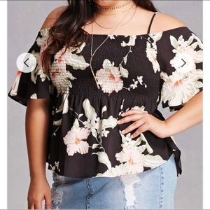Plus Size Open-Shoulder Top, NWT, 3X